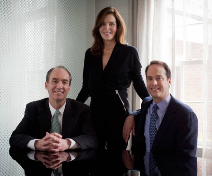 Left to right are Stephen Meyers, Nancy Seaman and Chris Meyers, the brother and sister leadership team for Houlihan Lawrence.  Brotherhood &amp; Higley, New Canaan&#x27;s oldest real estate brokerage, announced on Tuesday it would affiliate with HL.