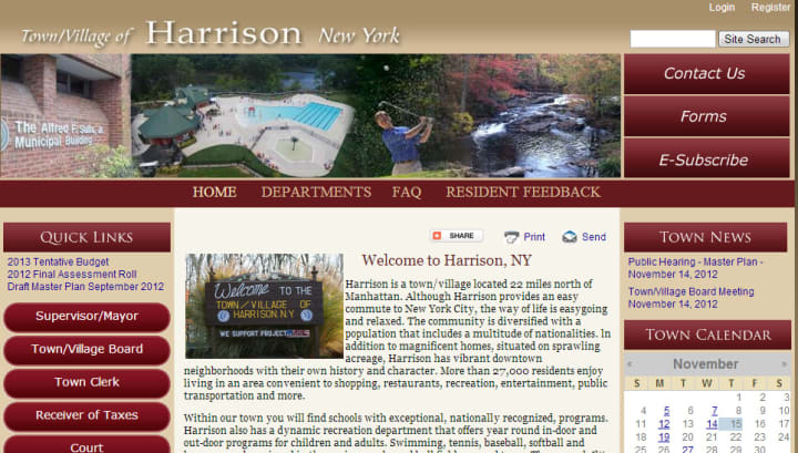 The Town of Harrison&#x27;s new website launched Thursday.