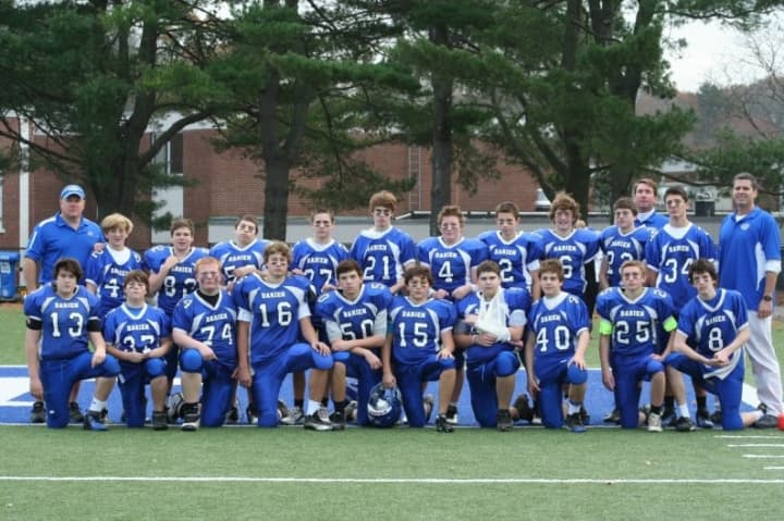 The Darien Blue 8th-grade football team earned a share of the Fairfield County Football League championship.