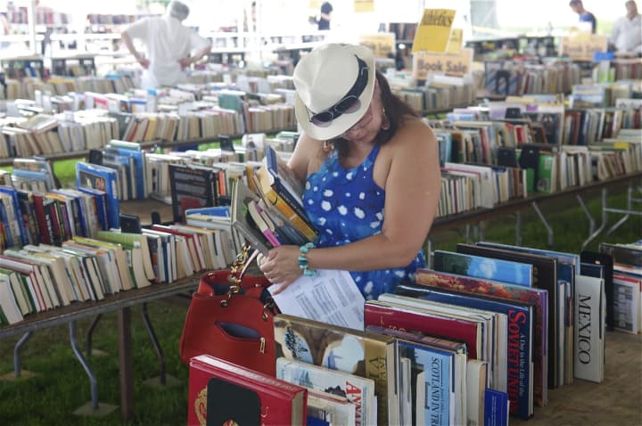 Shoppers had plenty of books to browse at the GIGANTIC book sale.