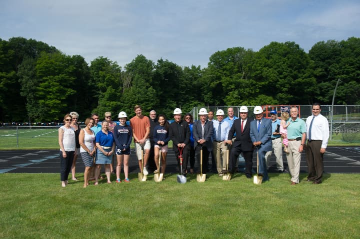 Kennedy Catholic High School in Somers held a groundbreaking on July 14 for its new track and field facility.