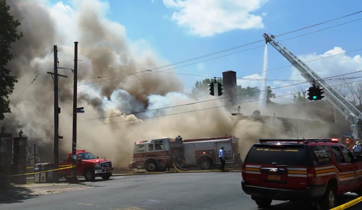 Smoke filled the area in Mount Vernon as firefighters fought the blaze.