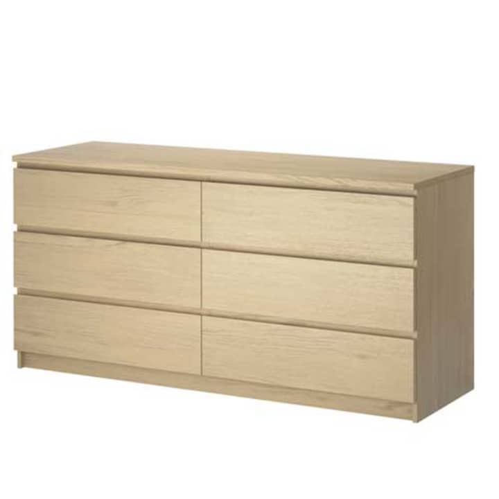 IKEA is offering free wall-anchoring kits after two toddlers were killed by tipped-over chests and dressers, like this MALM 6-drawer chest.