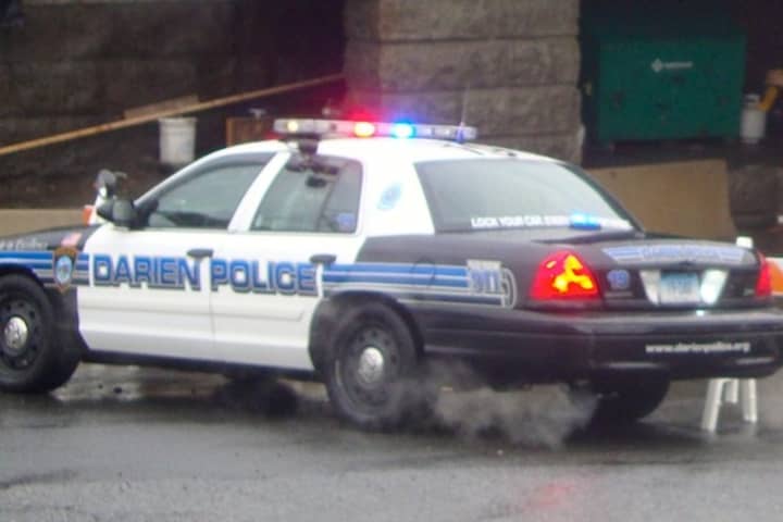 Darien Police said a UPS driver was bitten by one of three roaming dogs at a home on Old Kings Highway North.