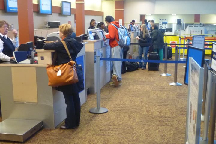 The Westchester County Airport had travelers flying in and out al day Wednesday for Thanksgiving. 