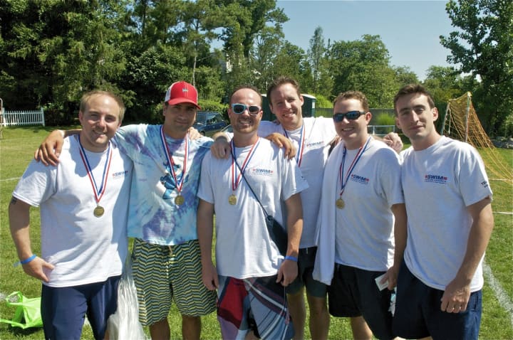 Team Scott McMurray, from left: Kevin O&#x27;Neill, Mike Viele, James Sutton, Stephen Donat, Ryan Shay and James O&#x27;Neill.