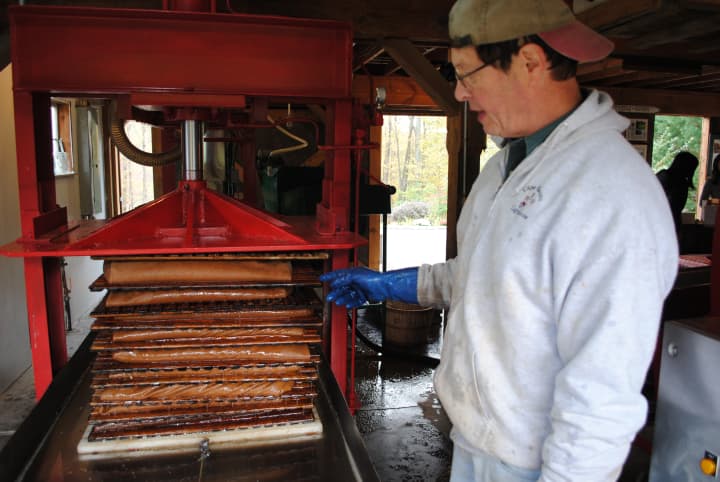 Geoffrey Thompson at his cider mill, Thompson&#x27;s Cider Mill, in Croton.