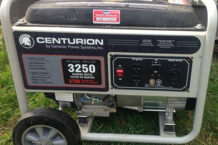 Portable, gas-powered generators such as this one emit carbon monoxide, which can be fatal.