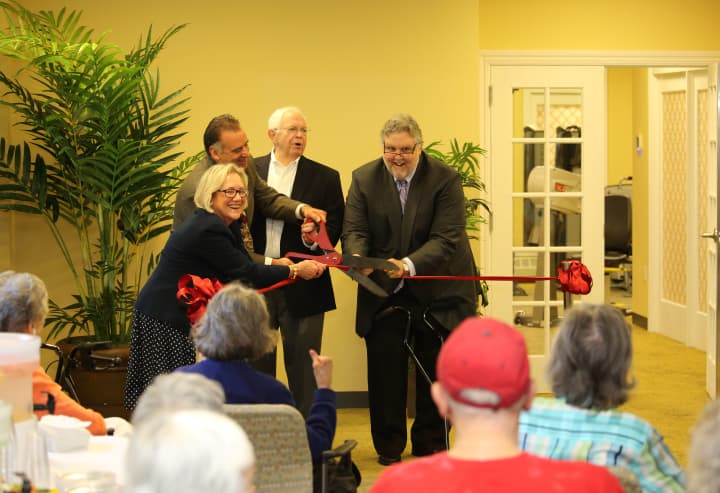 Cutting the ribbon for The Osborn&#x27;s new fitness center are, from left,  Sterling Park Vice President Janet Malang, Rye YMCA Executive Director Gregg Howells, Jack Miller, Osborn board of trustees director, and Osborn CEO Mark R. Zwerger.