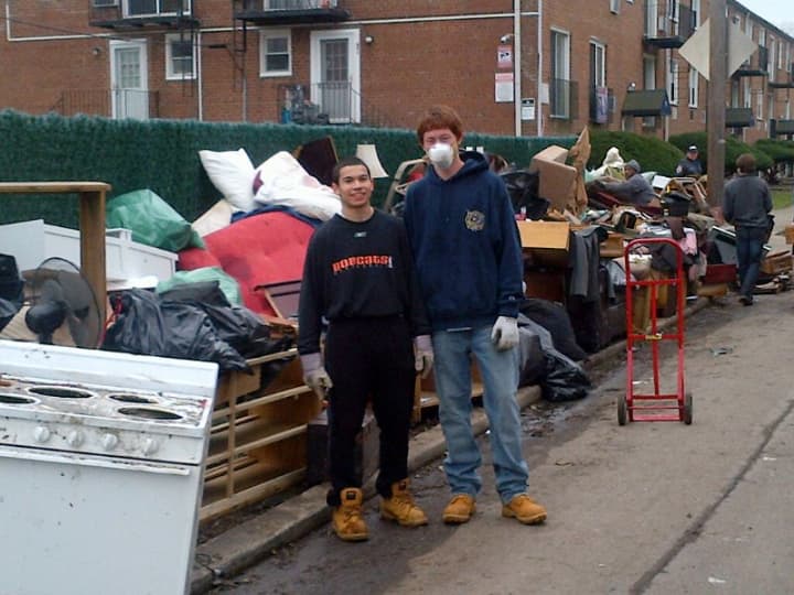 The Yorktown Leos club traveled to Staten Island to help clean up a community devastated by Hurricane Sandy.
