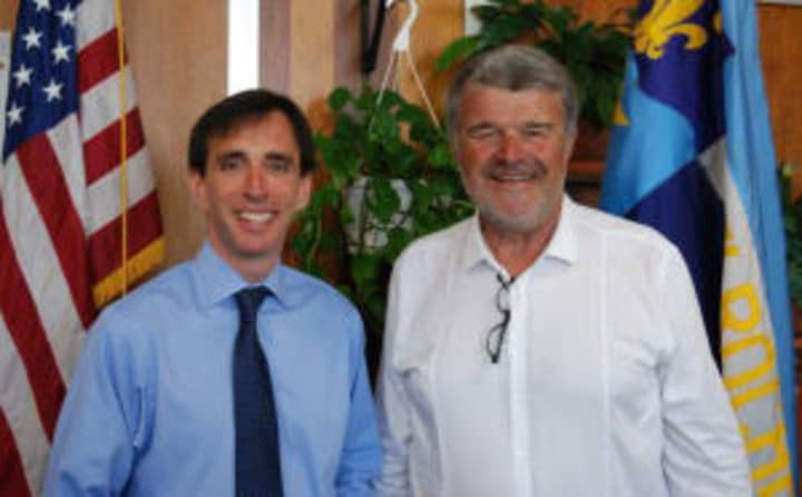 New Rochelle Mayor Noam Bramson recently met with Jean-Francois Fountaine, the mayor of La Rochelle, France.