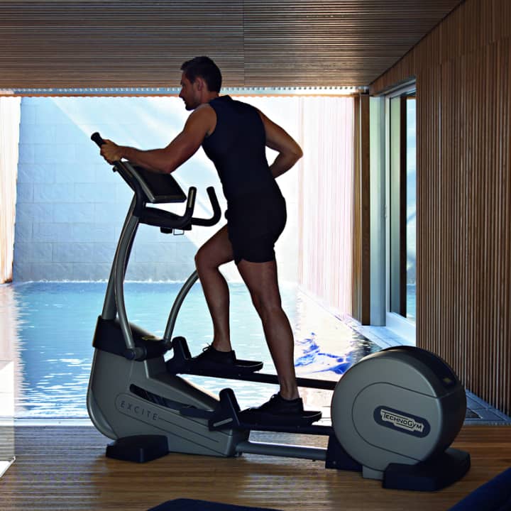 Technogym equipment at Saw Mill Club allows users to monitor their exercise data and craft a specific workout plan.