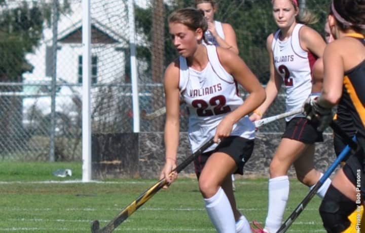 Amanda DeChent set a single-season scoring record and was named an All-American for the Manhattanville College field hockey team.
