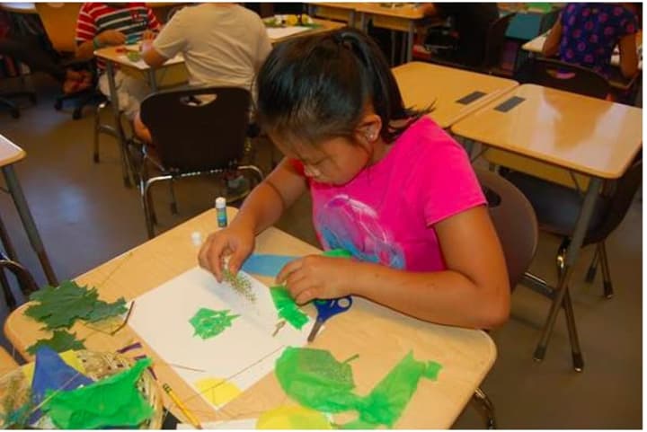 Joy Serdena, one of many rising 5th graders participating in the Summer Enrichment Program at Hamilton Avenue School this summer.