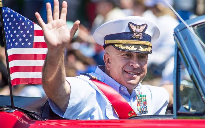 Weston Police Sergeant Mike Ferullo was the Grand Marshal this year for Westons Memorial Day parade.