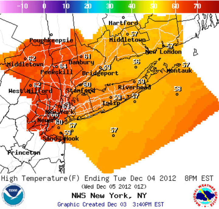 Tuesday will be unseasonably warm in Westchester County.