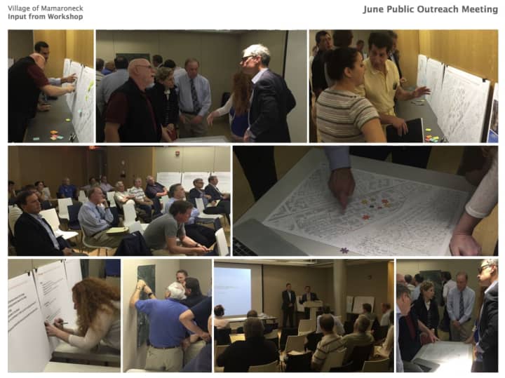 Some scenes from the June meeting on the revitalization of the Mamaroneck village industrial area. 