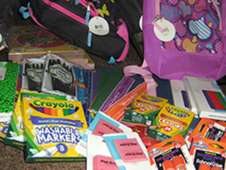 All the school supplies needed to fill a backpack as part of ANDRUS&#x27; drive in Eastchester and Yonkers. 