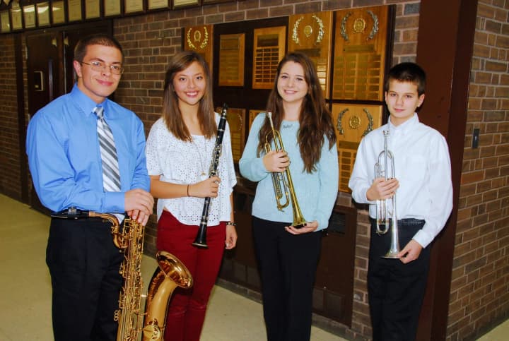 Port Chester students Anthony Pellegrini, Emmalie Tello, Isabella Roca and William Brakewood were selected to play in the New York State Band Directors Association Honor Bands.