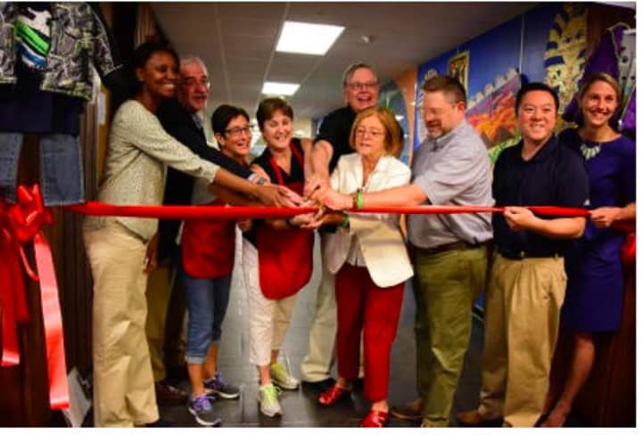 A ribbon-cutting opened the inaugural Back to School Shop event.