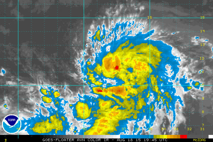 Tropical Storm Danny could become the first hurricane of the 2015 Atlantic season.
