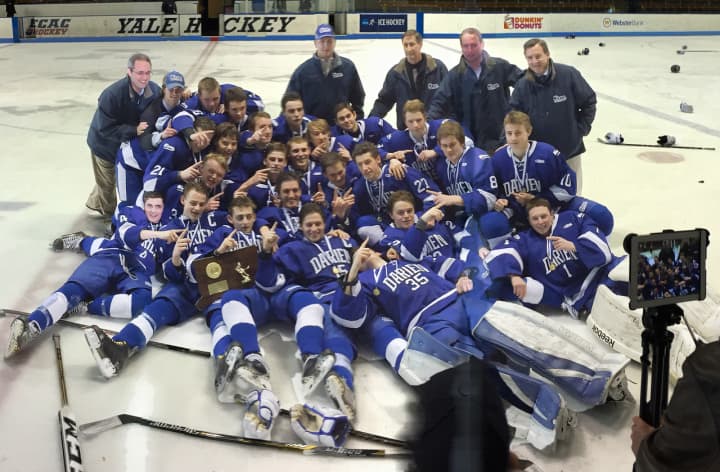 The Darien High School boys hockey team, which won the Division I championship, was named the Sports Person of the Year for Darien by the Fairfield County Sports Commission.