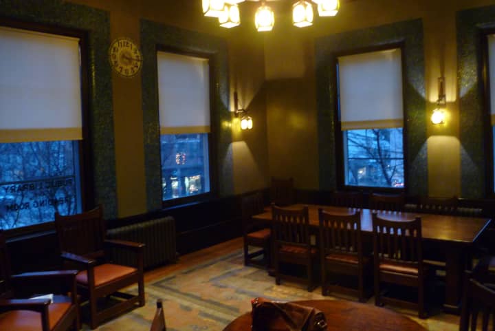 The newly restored Tiffany Reading Room has opened at Irvington Village Hall.