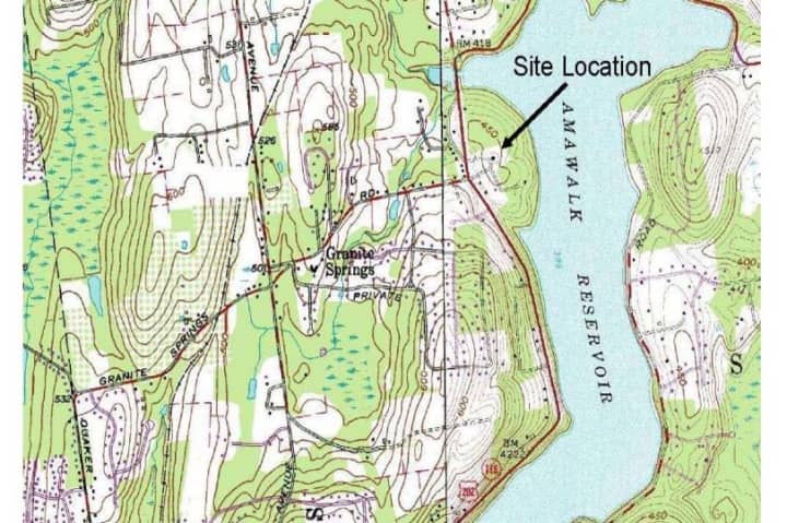 The Somers Granite Pointe Subdivision site abuts the Amawalk Reservoir.