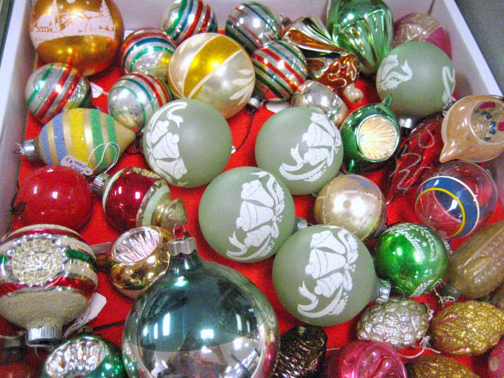 Vintage Christmas balls will be one of the many antique items on sale at Sunday&#x27;s John Jay PTO fundraiser.