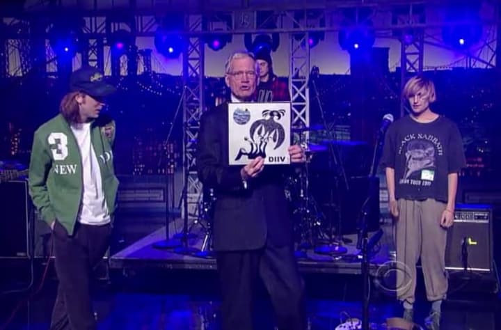 DIIV vocalist Zachary Cole Smith and guitarist Andrew Bailey, former New Canaan students, performed on the &quot;Late Show with David Letterman&quot; Thursday night.