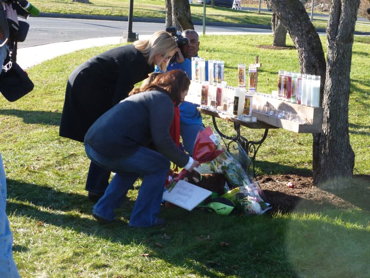 Memorials to the victims of the Sandy Hook School shooting appeared all around Newtown and surrounding communities.