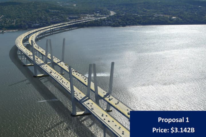 The chosen design for the new Tappan Zee Bridge which will cost around $3.142 billion.