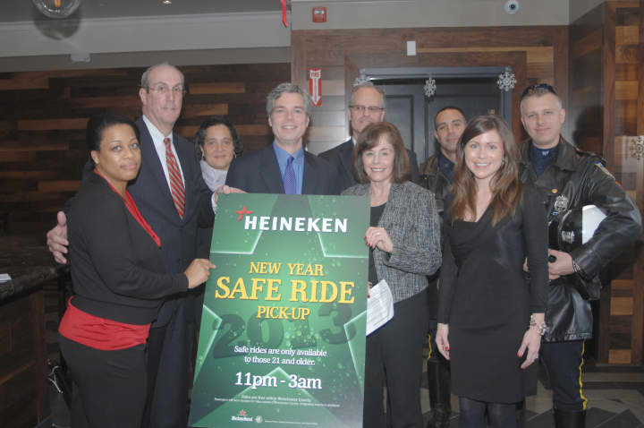 Hail a free ride home after celebrating New Year&#x27;s Eve in White Plains through the &quot;New Year. Safe Ride&quot; program, sponsored by Heineken USA.