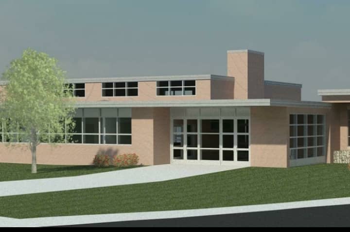 This artists&#x27; rendition shows what the front entrance of Fairfield&#x27;s Riverfield School would look like if the town goes through with its planned renovations. 