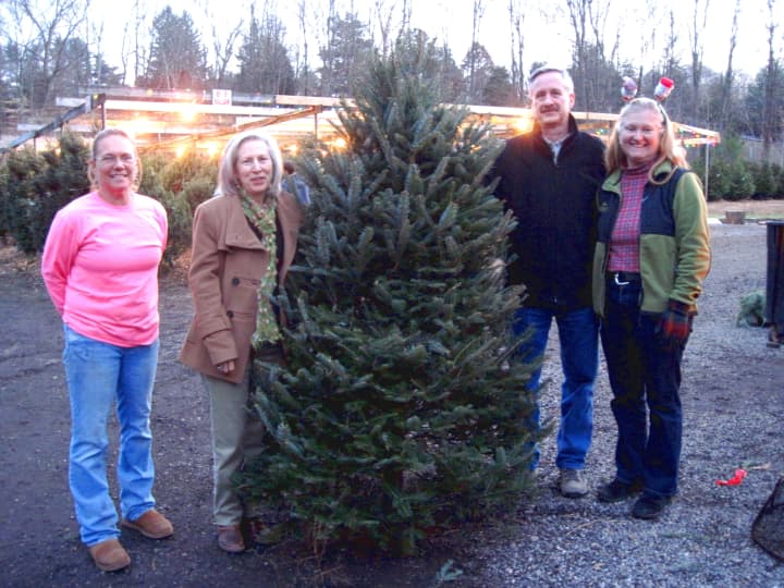 At Saturday&#x27;s Weston Farmers Market, more than $400 was donated to families in Newtown, and a couple won a Christmas tree.