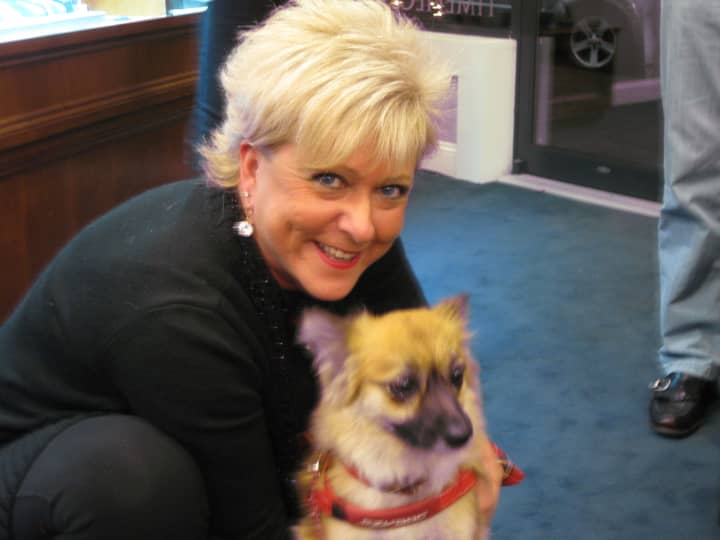 Chappaqua resident Jill Notarpole brought her dog, Reba, along to do some shopping at Desires by Mikolay, which hosted a charity event for Pets Alive in their store from 5 to 8 p.m. on Thursday night.