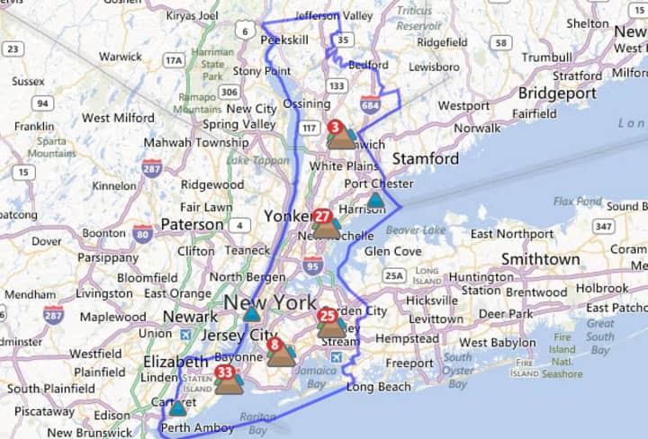 As of noon, Con Edison reported 27 outages in New Rochelle.