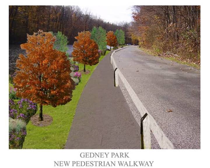 A new pedestrian walkway alongside Gedney Park is one of several things scheduled for Chappaqua in 2013.