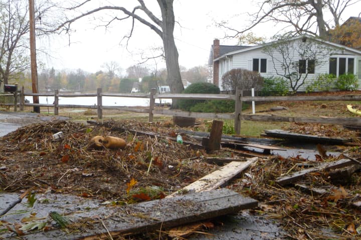 The damage caused by Hurricane Sandy is the top Greenwich story of 2012.