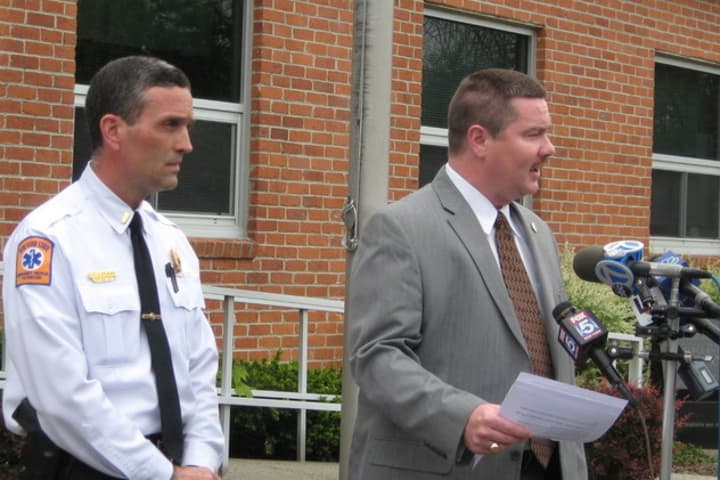 Bedford police had a press conference May 7 to address the home invasion and arson on Broad Brook Road in Bedford Hills. An arrest related to the case was made in September.