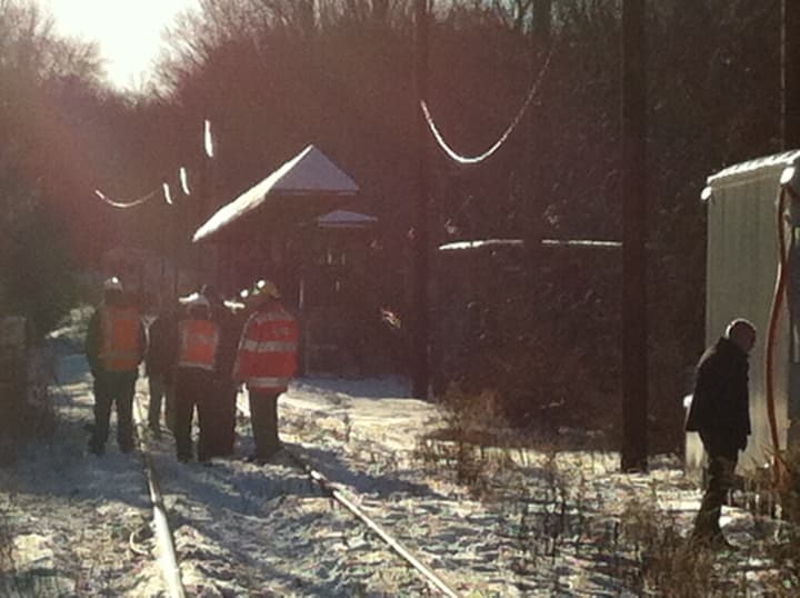 A car and train were involved in an accident Sunday on the Danbury Metro-North train line in Redding.