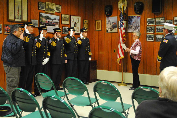 The deputy chiefs are sworn in Wednesday as the Croton Fire Department installs its 2013 officers. 