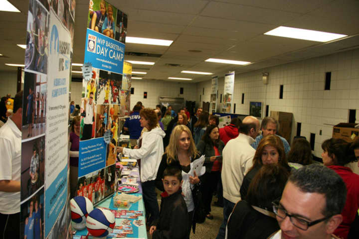 Participants gather at a recent Somers PTA Council Camp Expo at Somers Intermediate School. The PTA is co-sponsoring a &quot;World Cafe&quot; Tuesday, Dec. 1, at the school. Global citizenship will be the topic of discussion.