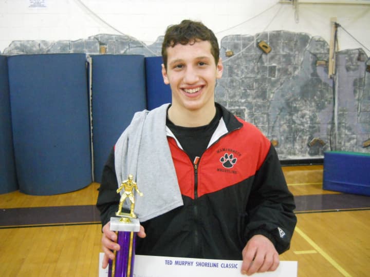 Ben Miller became the first Mamaroneck wrestler to win a title at the Ted Murphy Shoreline Classic Saturday. Miller also set the program record for wins. 