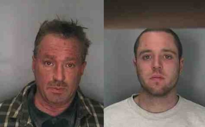 David Santucci, Sr. (left) and his son, David, Jr. are charged with second-degree burglary.