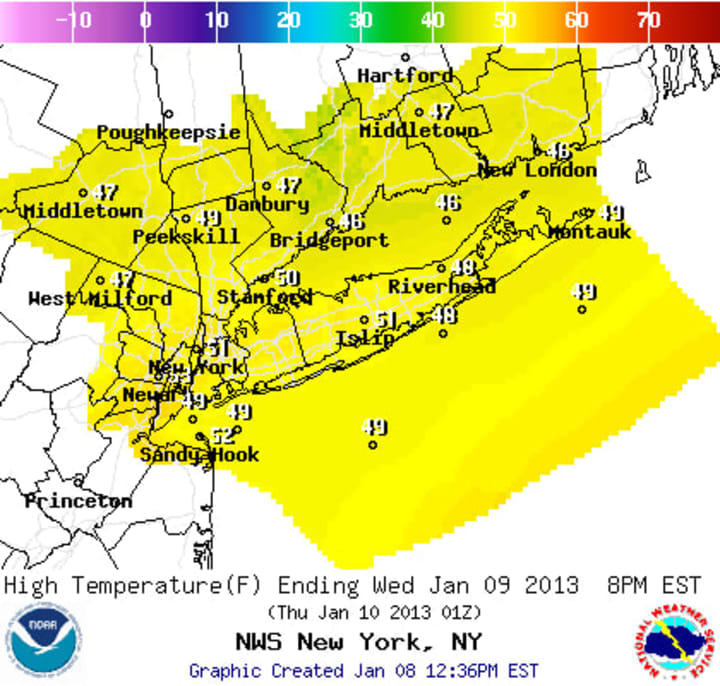 Temperatures could reach 50 degrees several days this week in Westchester County.