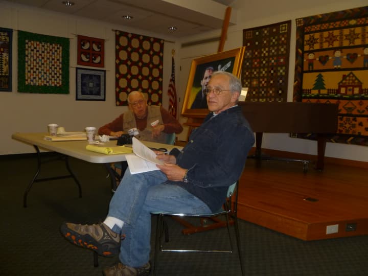 Keith Brooks (left) and Bob Gardner at December&#x27;s Occupy Weston meeting.