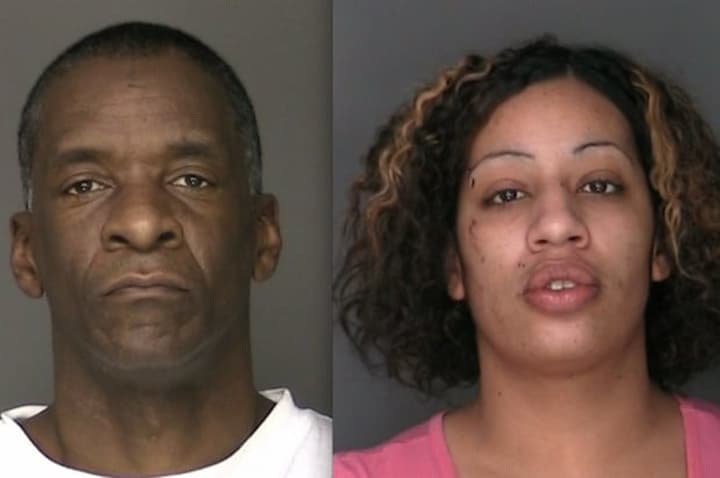 From left, Tyrone Jackson and Nzinga Walker are charged with two felony counts after allegedly using stolen credit cards to buy cigarettes, Greenburgh police said.