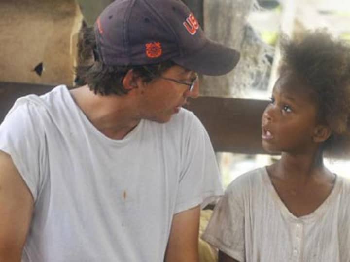 Filmmaker Benh Zeitlin, a Hastings native, with actress Quvenzhané Wallis in the making of &quot;Beasts of the Southern Wild&quot;.