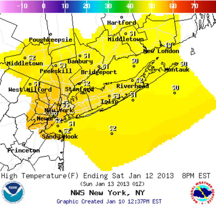 The weekend will be unseasonably warm across Westchester County, according to the National Weather Service.